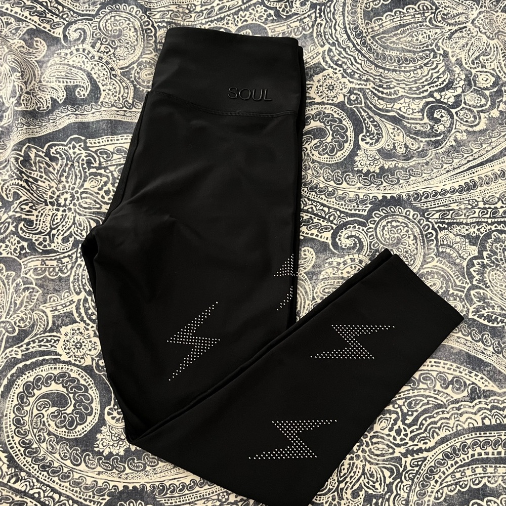 Soul Cycle limited edition lightening leggings